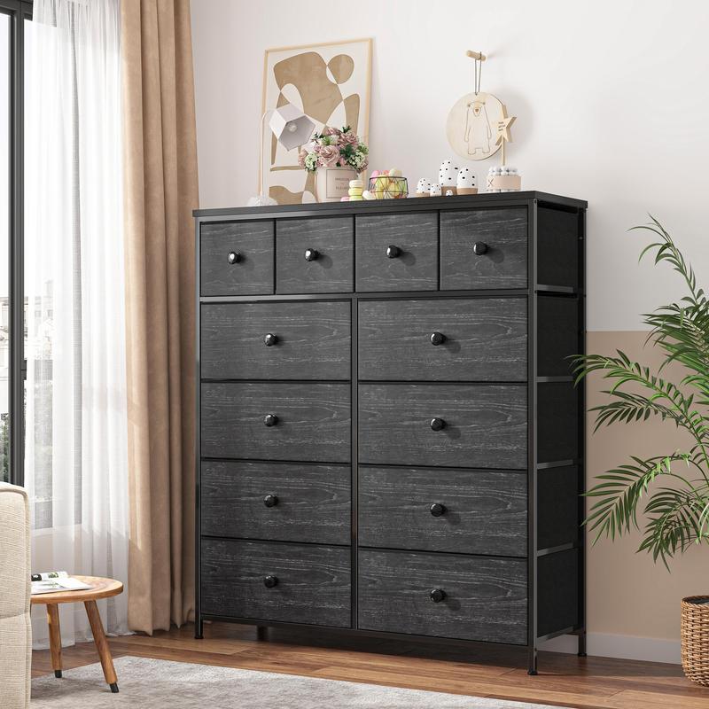 Multi-Functional Drawer Chest ✨｜7–16 Drawers Storage Organizer with Steel Frame & Wooden Top
