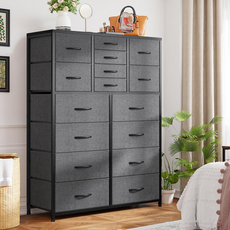 Multi-Functional Drawer Chest ✨｜7–16 Drawers Storage Organizer with Steel Frame & Wooden Top