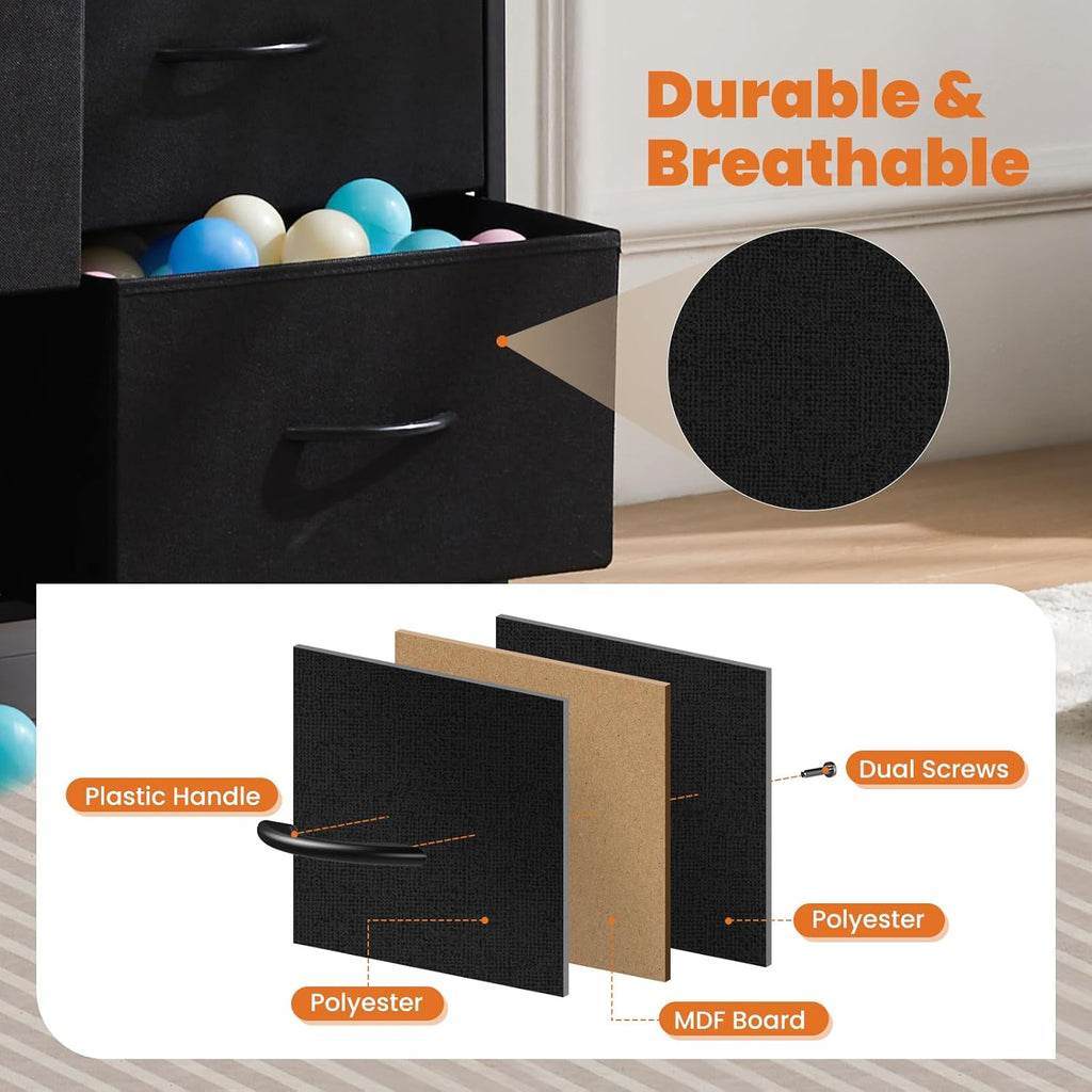 8-Drawer Multifunction Fabric Dresser 🧺｜Large Storage Organizer for Bedroom, Closet & Entryway