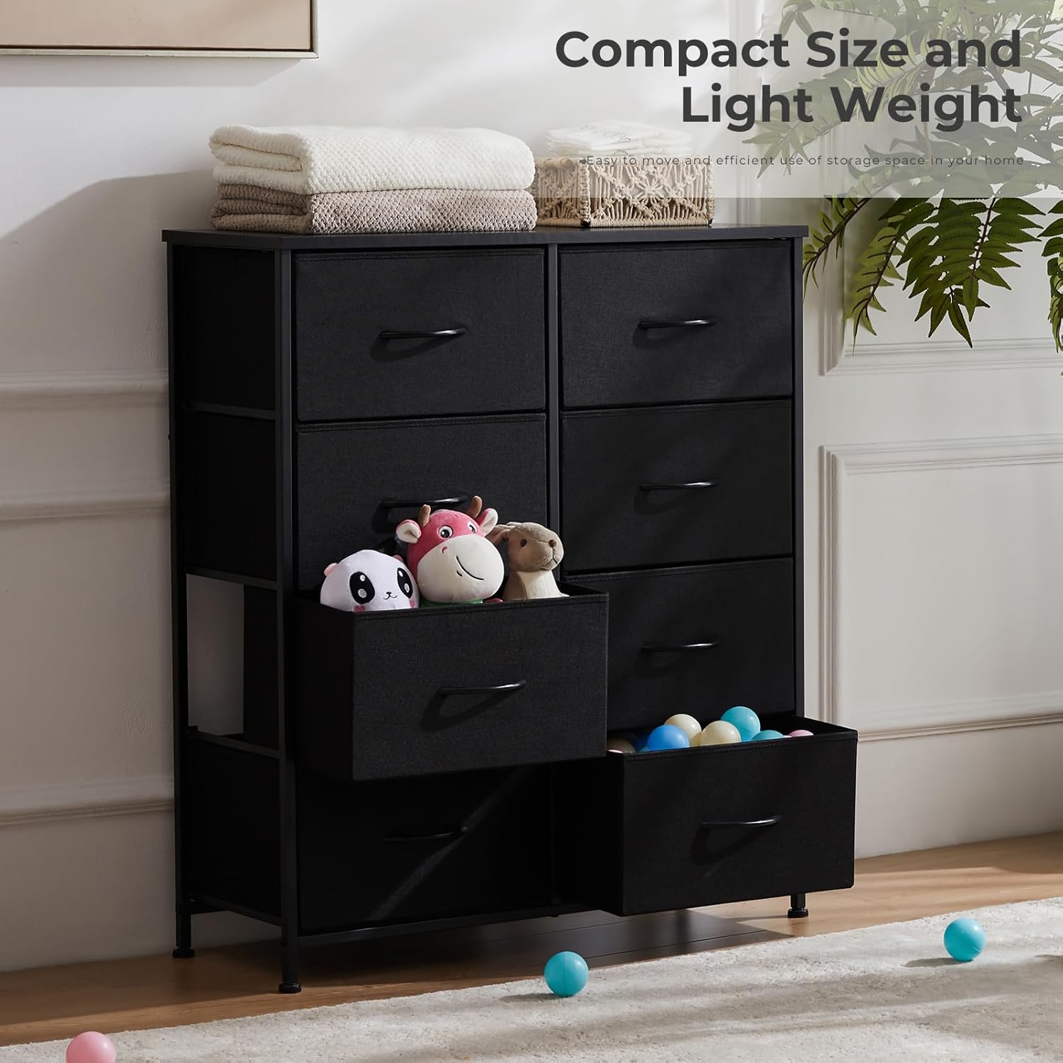 8-Drawer Multifunction Fabric Dresser 🧺｜Large Storage Organizer for Bedroom, Closet & Entryway