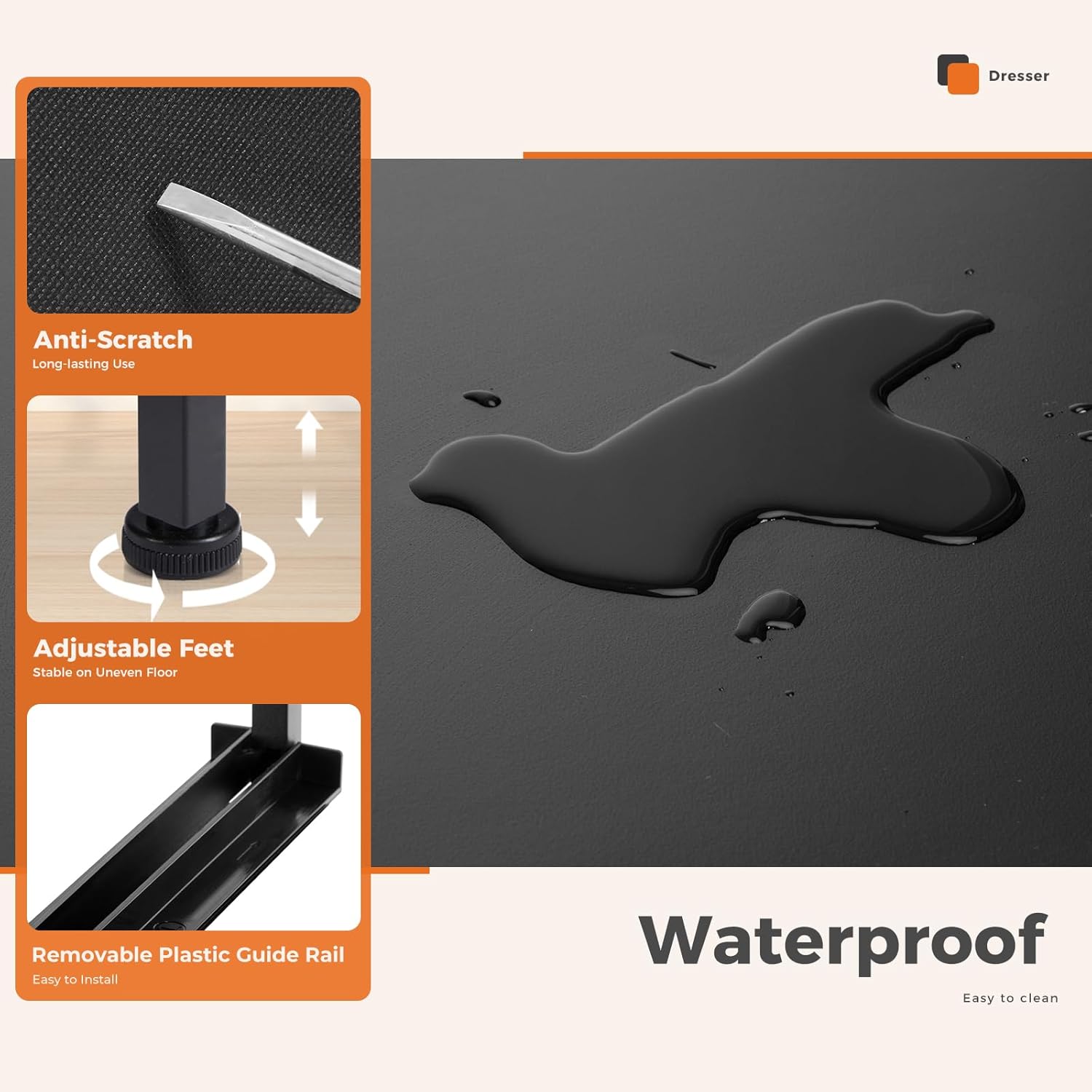 8-Drawer Multifunction Fabric Dresser 🧺｜Large Storage Organizer for Bedroom, Closet & Entryway