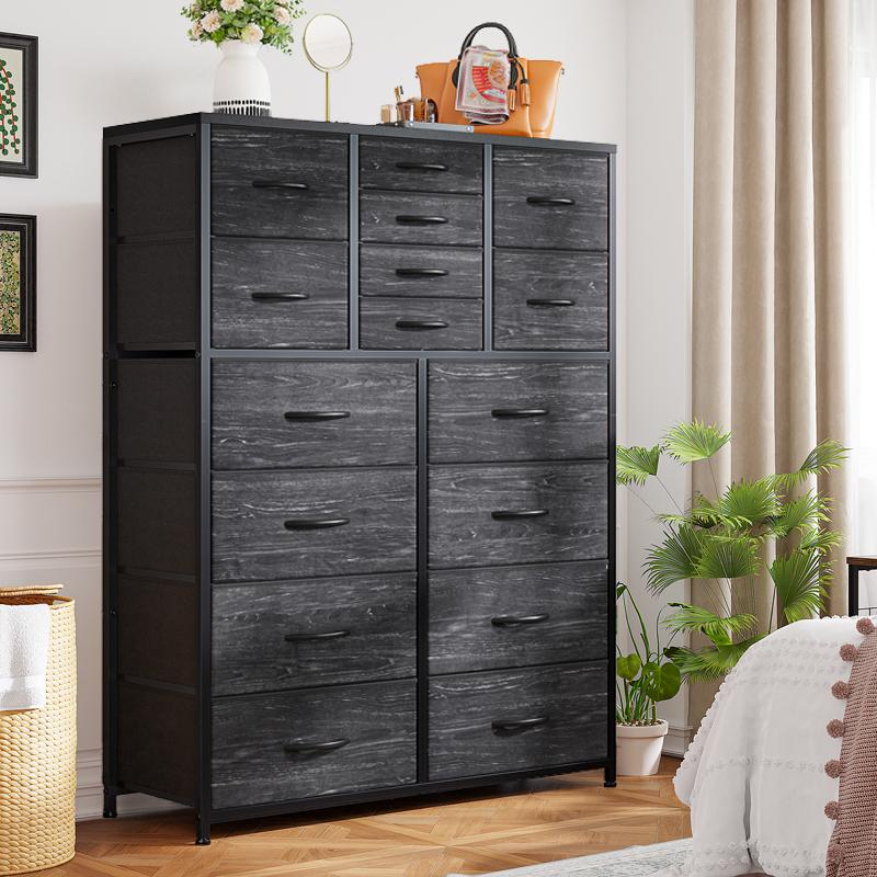 Multi-Functional Drawer Chest ✨｜7–16 Drawers Storage Organizer with Steel Frame & Wooden Top