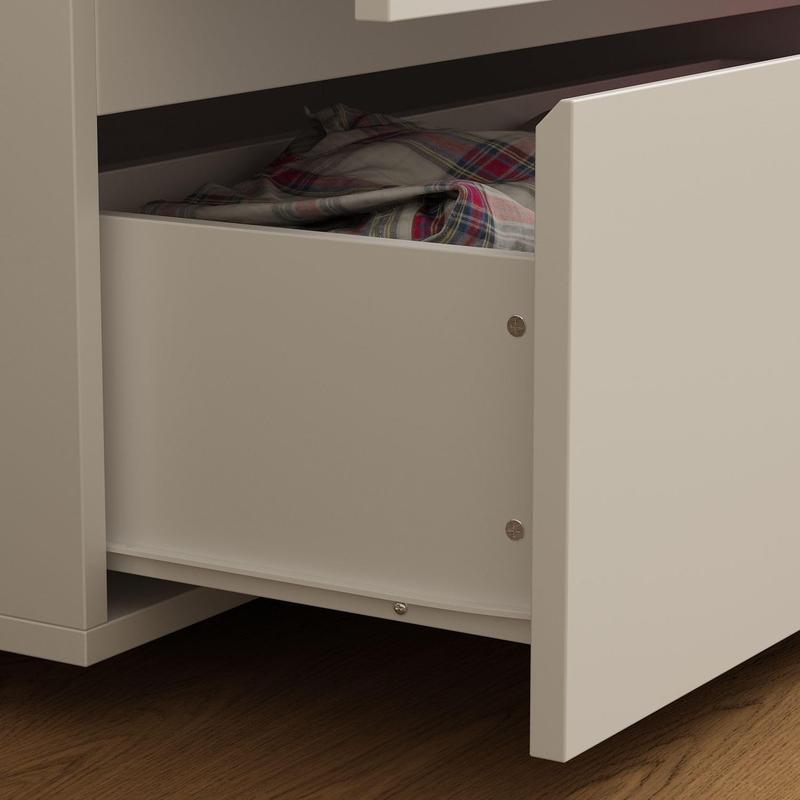 Minimalist 6-Drawer White Dresser ✨｜Handle-Free Modern Storage Cabinet for Bedroom & Living Room