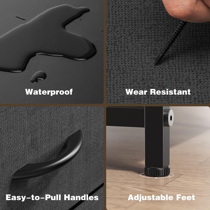 Multi-Functional Drawer Chest ✨｜7–16 Drawers Storage Organizer with Steel Frame & Wooden Top